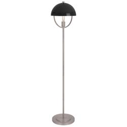 Mavisten Edition Copernica 62" High Pewter Floor Lamp w/ Piano Black Shade