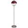Mavisten Edition Copernica 62" High Pewter Floor Lamp with Oxblood Shade