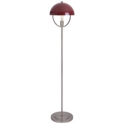 Mavisten Edition Copernica 62" High Pewter Floor Lamp with Oxblood Shade
