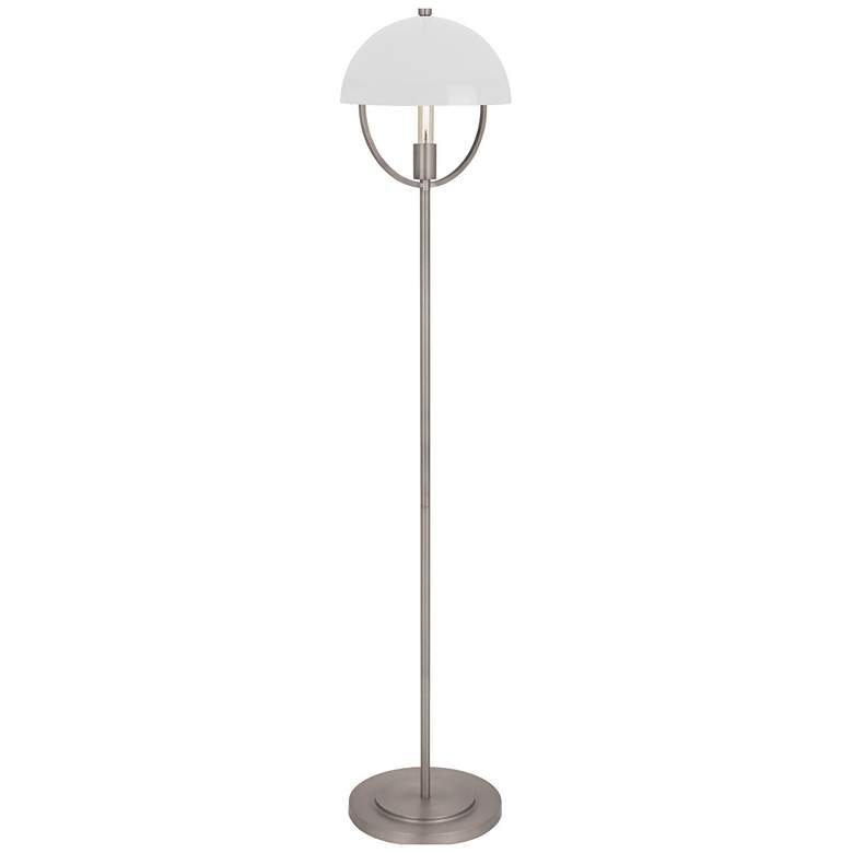 Image 1 Mavisten Edition Copernica 62" High Pewter Floor Lamp with White Shade