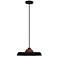 Mavisten Edition Far 14" Wide Black And Wood Detail Pendant
