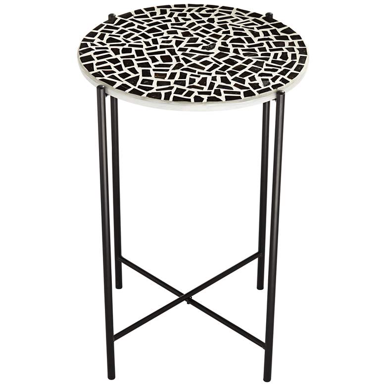 Mavos Mosaic Tile Top Round Side Table more views