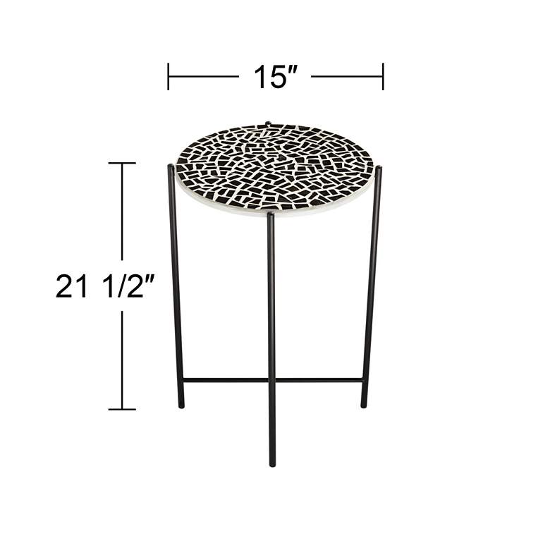 Mavos Mosaic Tile Top Round Side Table more views
