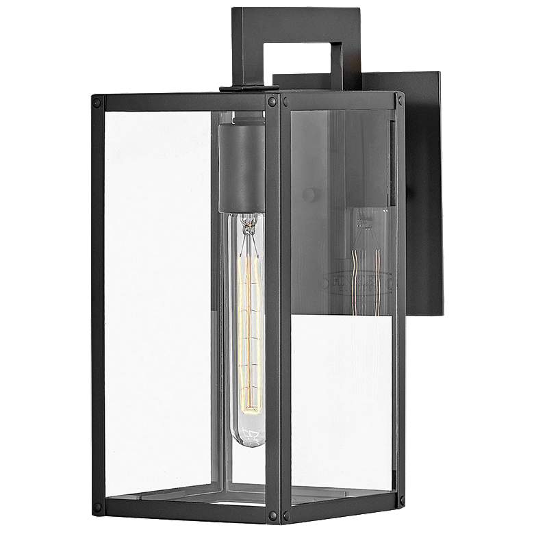 Image 1 Max 13 1/4"H Black Outdoor Wall Light by Hinkley Lighting