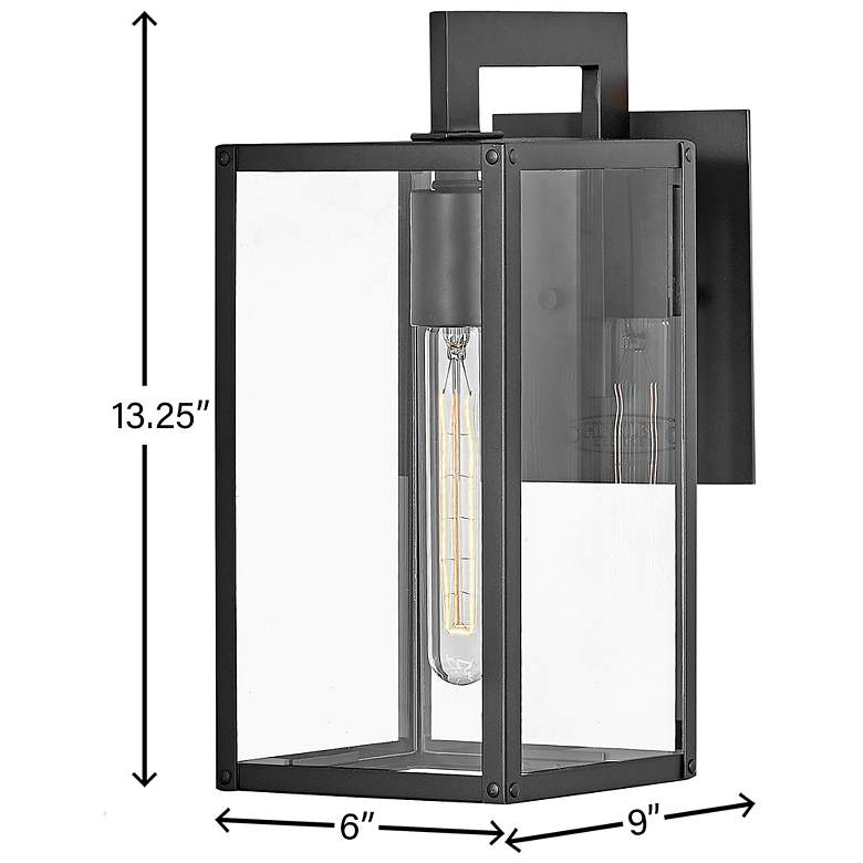 Image 5 Max 13 1/4"H Black Outdoor Wall Light by Hinkley Lighting more views