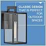 6_Max 13 1/4"H Black Outdoor Wall Light by Hinkley Lighting more views