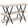 Max 48" Wide Natural and Black 2-Shelf Console Table