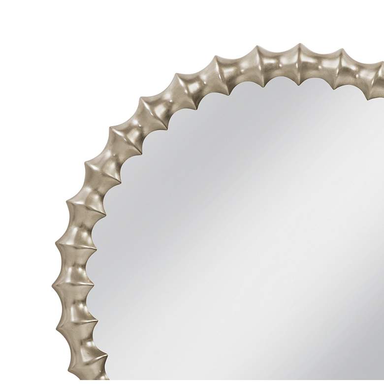 Image 3 Max Antique Silver 44" Round Oversized Wall Mirror more views