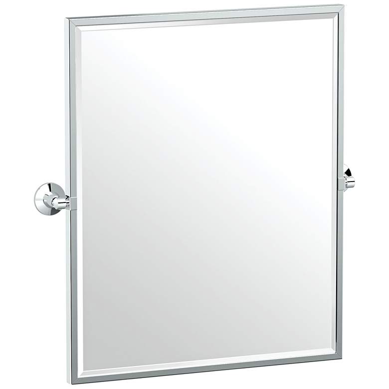 Image 1 Max Chrome 24" x 25" Rectangular Framed Wall Mirror