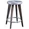 Maxen 24 1/2"H Aged Pewter and Driftwood Gray Counter Stool