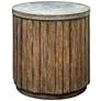 Maxfield 22" Wide Pewter and Wood Rustic Accent Table