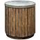 Maxfield 22" Wide Pewter and Wood Rustic Accent Table