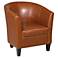 Maxfield Chestnut Bicast Leather Tub Chair