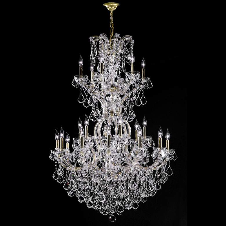 Image 1 Maxfield Collection 25 Light Gold Crystal Chandelier