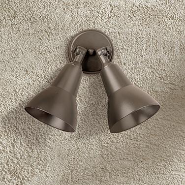Maxim 18 1/2" Damp Location Bronze Finish Double Floodlight