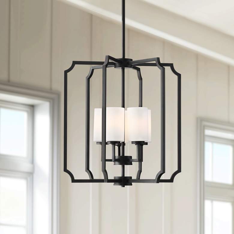 Image 1 Maxim 18" Wide Bronze 5-Light Entry Pendant