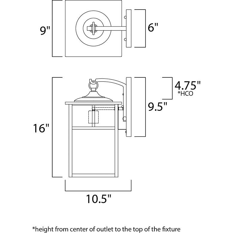 Image 7 Maxim 19" High Mission Style Exterior Light Fixture more views