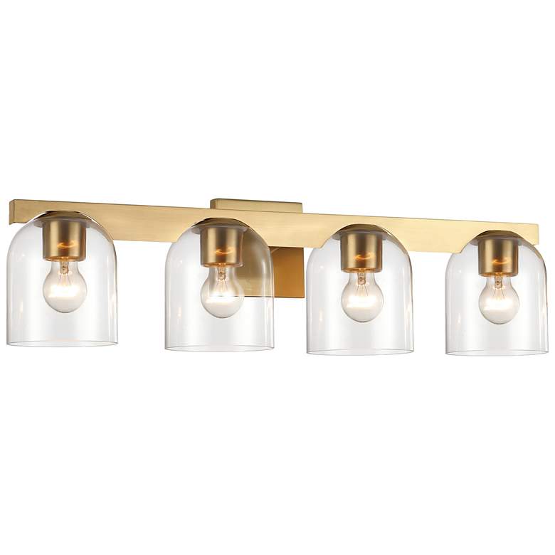 Image 1 Maxim 29 1/2"W Natural Aged Brass 4-Light Vanity Bath Light
