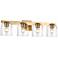 Maxim 29 1/2"W Natural Aged Brass 4-Light Vanity Bath Light