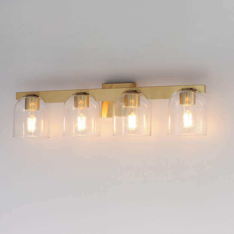 Image 3 Maxim 29 1/2"W Natural Aged Brass 4-Light Vanity Bath Light more views