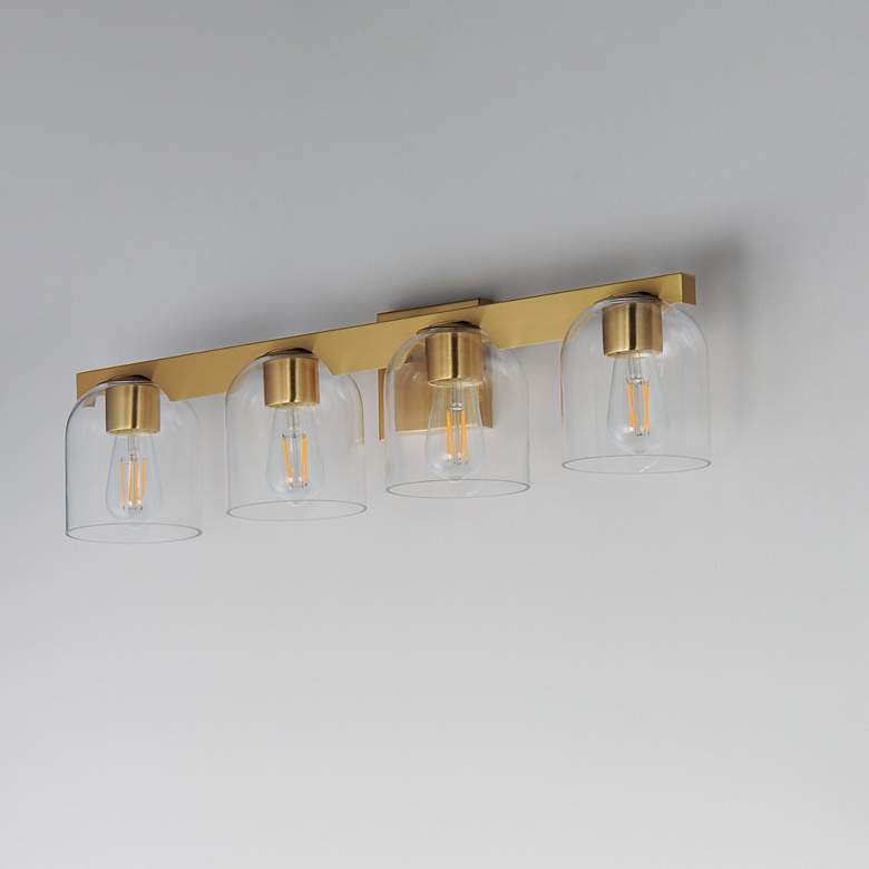 Image 4 Maxim 29 1/2"W Natural Aged Brass 4-Light Vanity Bath Light more views