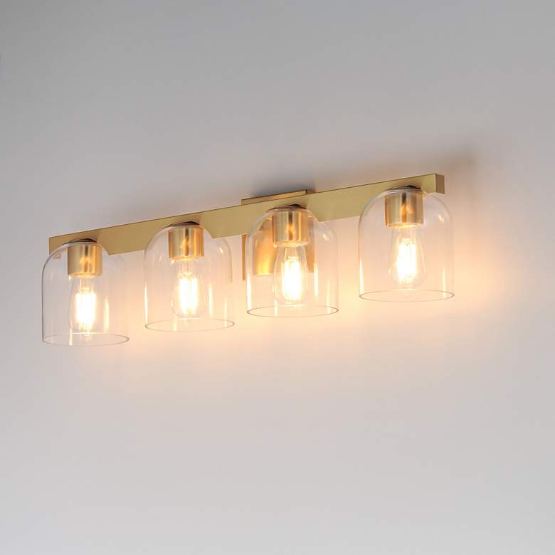 Image 5 Maxim 29 1/2"W Natural Aged Brass 4-Light Vanity Bath Light more views