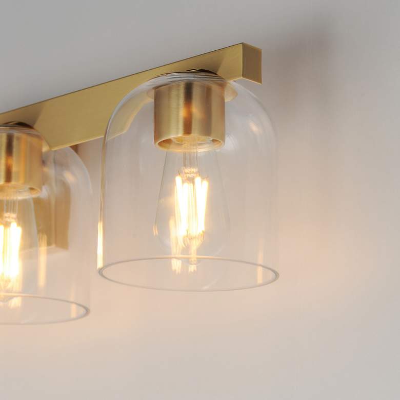 Image 6 Maxim 29 1/2"W Natural Aged Brass 4-Light Vanity Bath Light more views