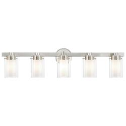 Maxim 35 1/2" Wide Brushed Nickel 5-Light Vanity Bath Light