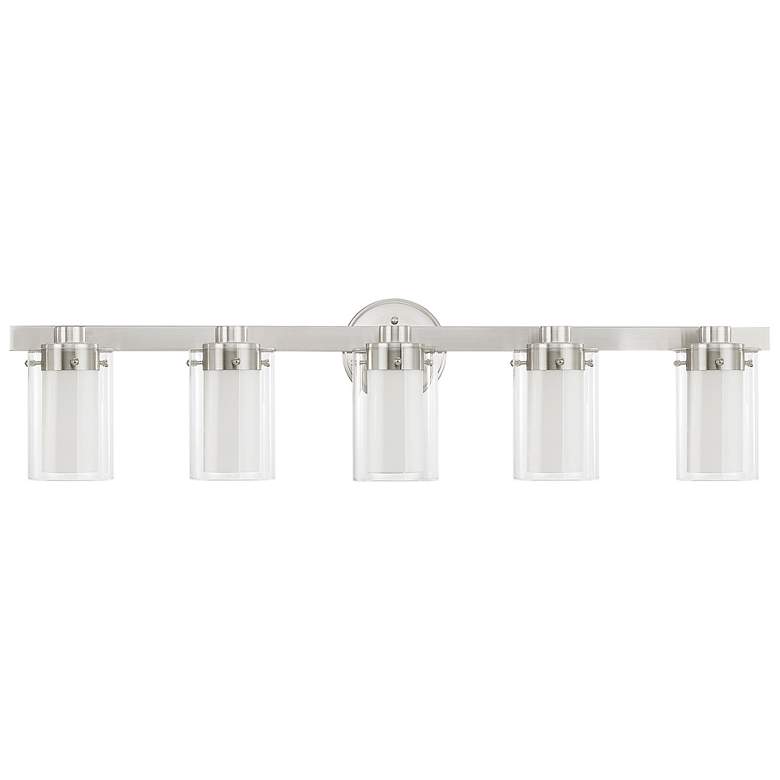 Image 3 Maxim 35 1/2" Wide Brushed Nickel 5-Light Vanity Bath Light more views