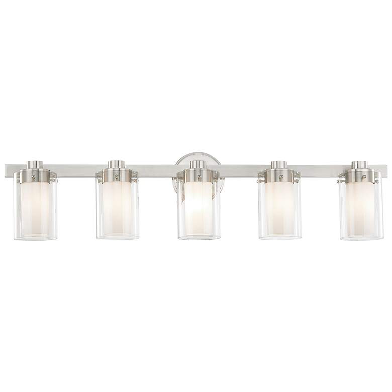 Image 4 Maxim 35 1/2" Wide Brushed Nickel 5-Light Vanity Bath Light more views