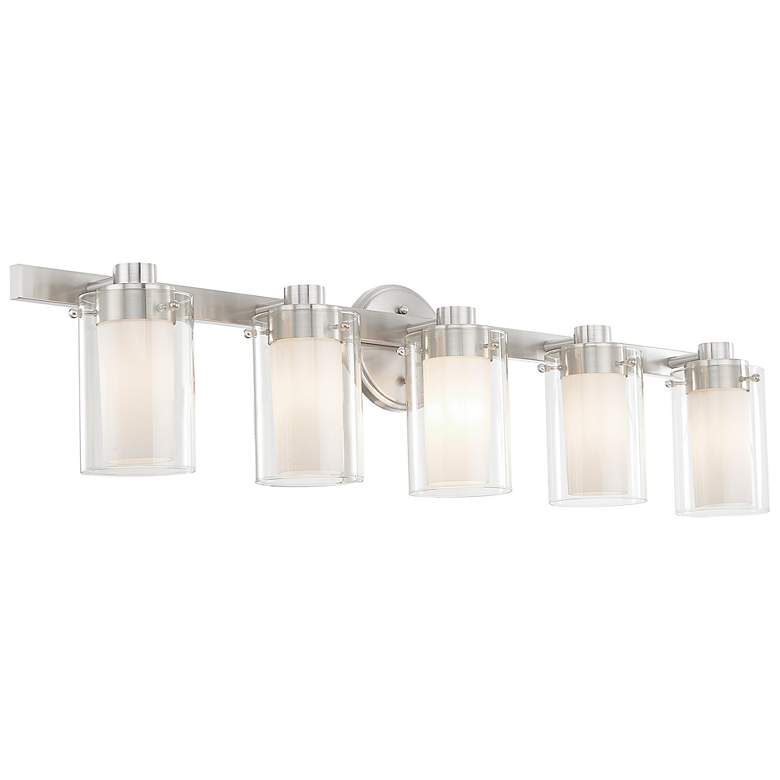 Image 5 Maxim 35 1/2" Wide Brushed Nickel 5-Light Vanity Bath Light more views