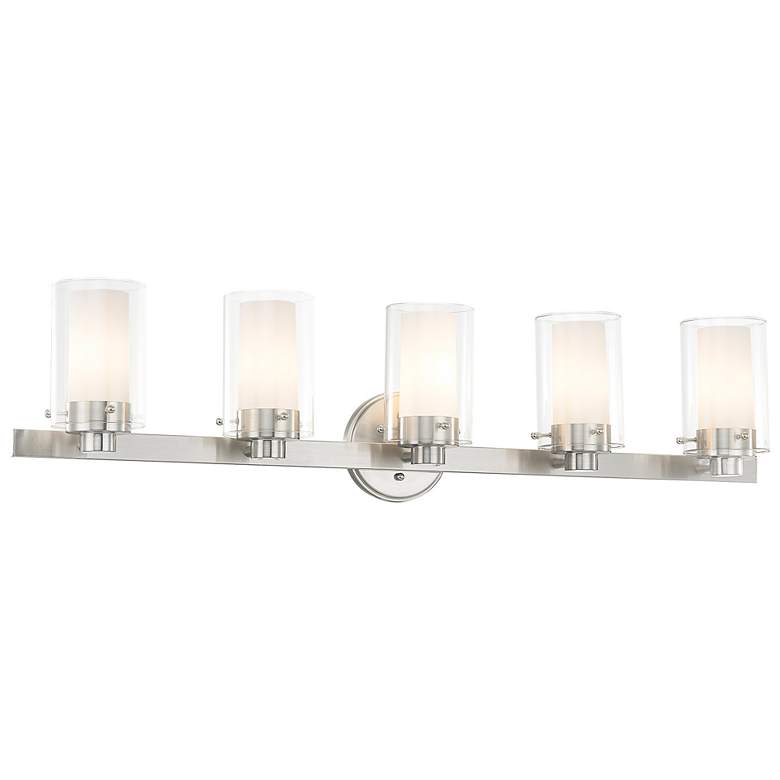 Image 7 Maxim 35 1/2" Wide Brushed Nickel 5-Light Vanity Bath Light more views