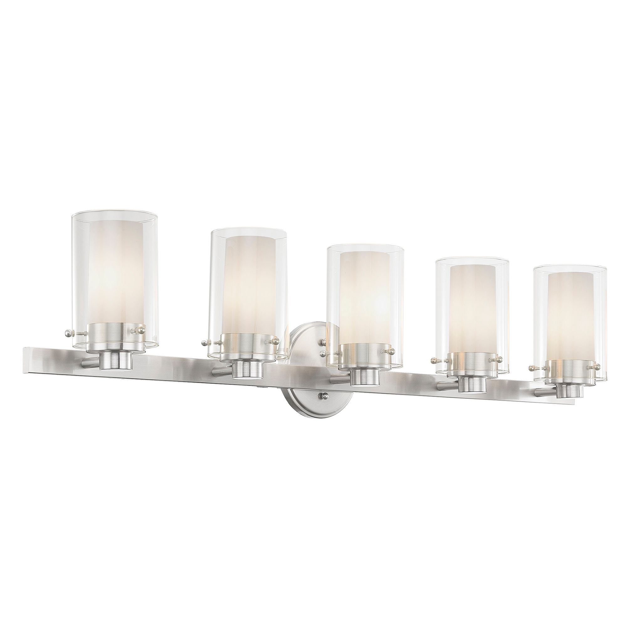 Maxim 35 1/2" Wide Brushed Nickel 5-Light Vanity Bath Light