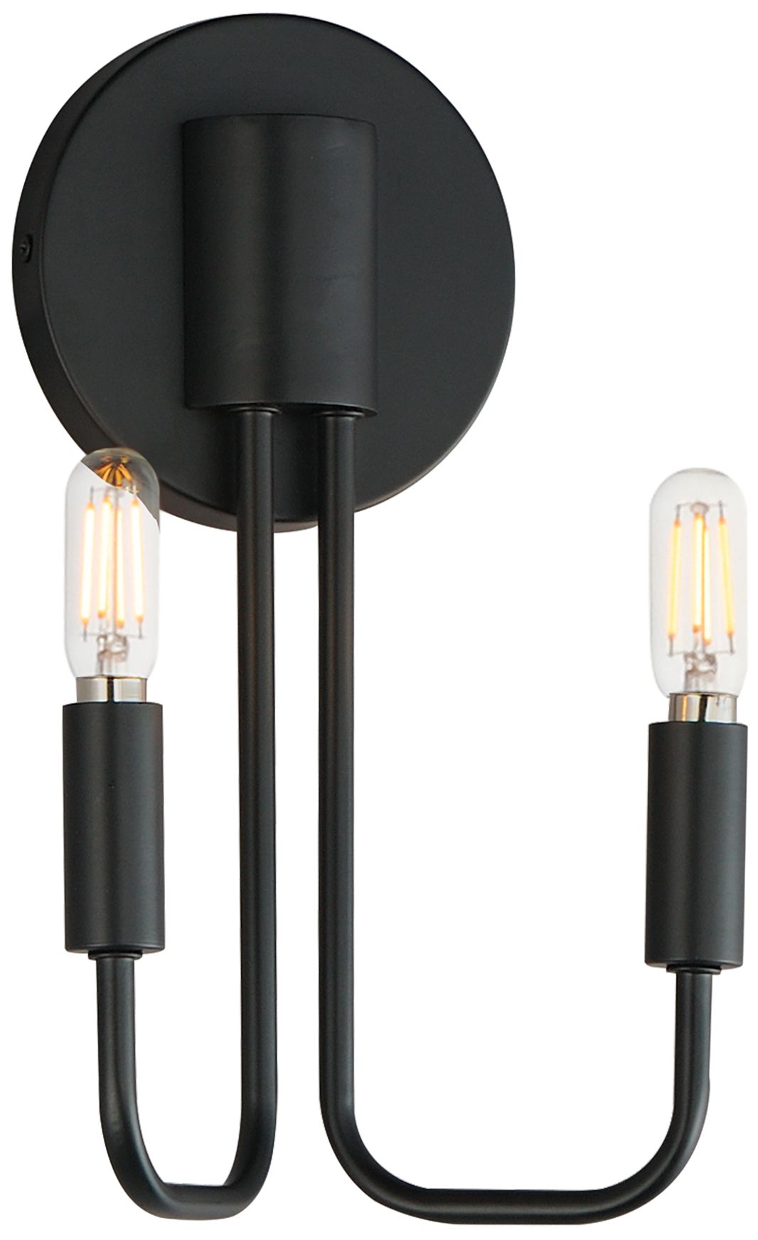 Maxim Abner 12" High Black 2-Light Wall Sconce
