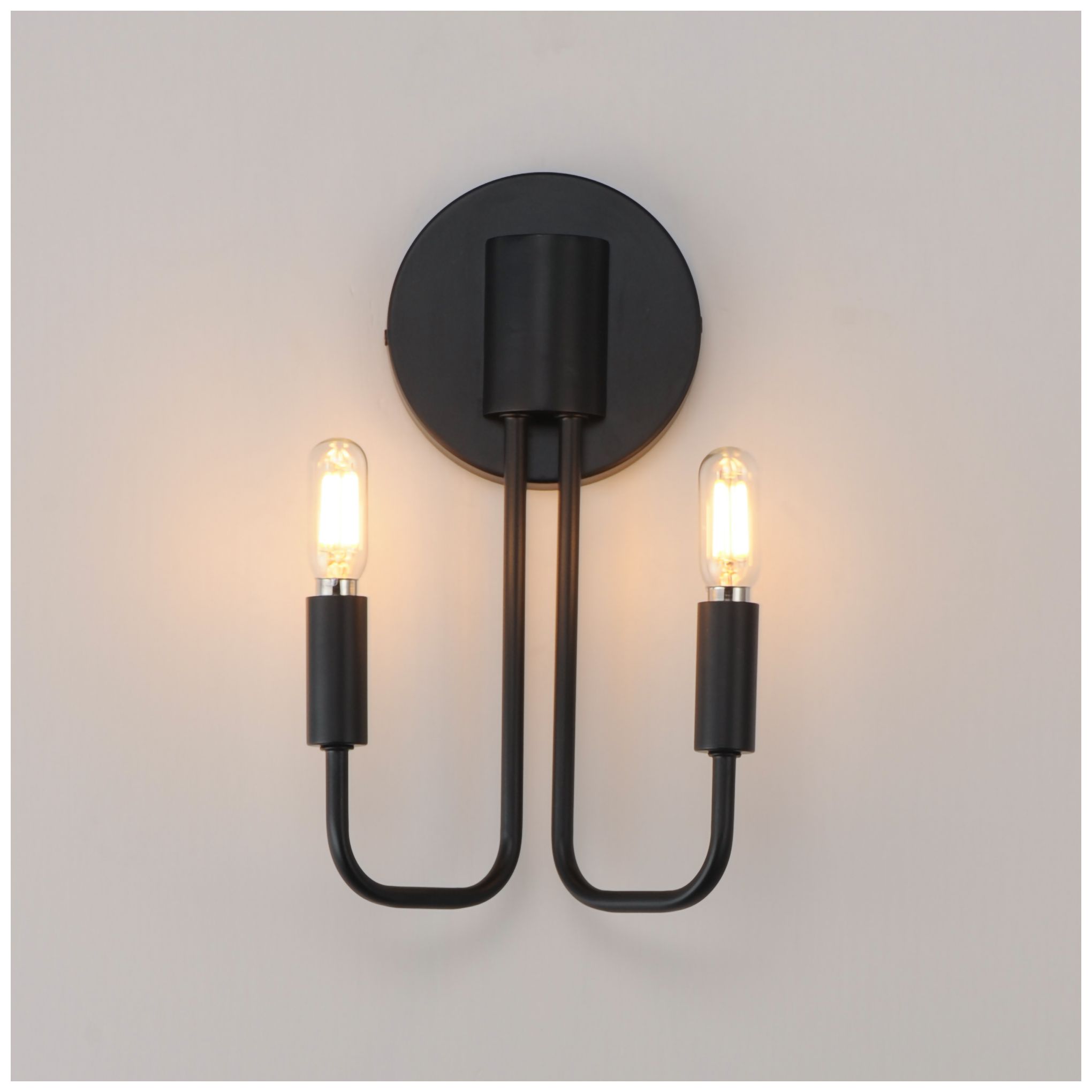 Image 3 Maxim Abner 12" High Black 2-Light Wall Sconce more views