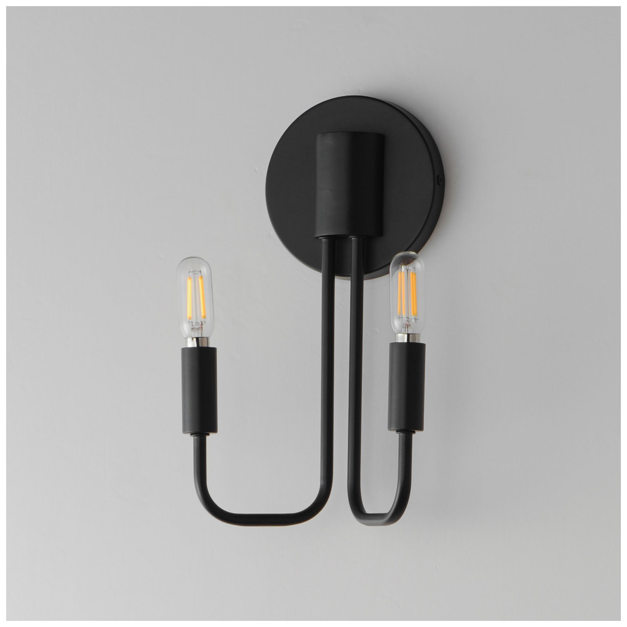 Image 4 Maxim Abner 12" High Black 2-Light Wall Sconce more views