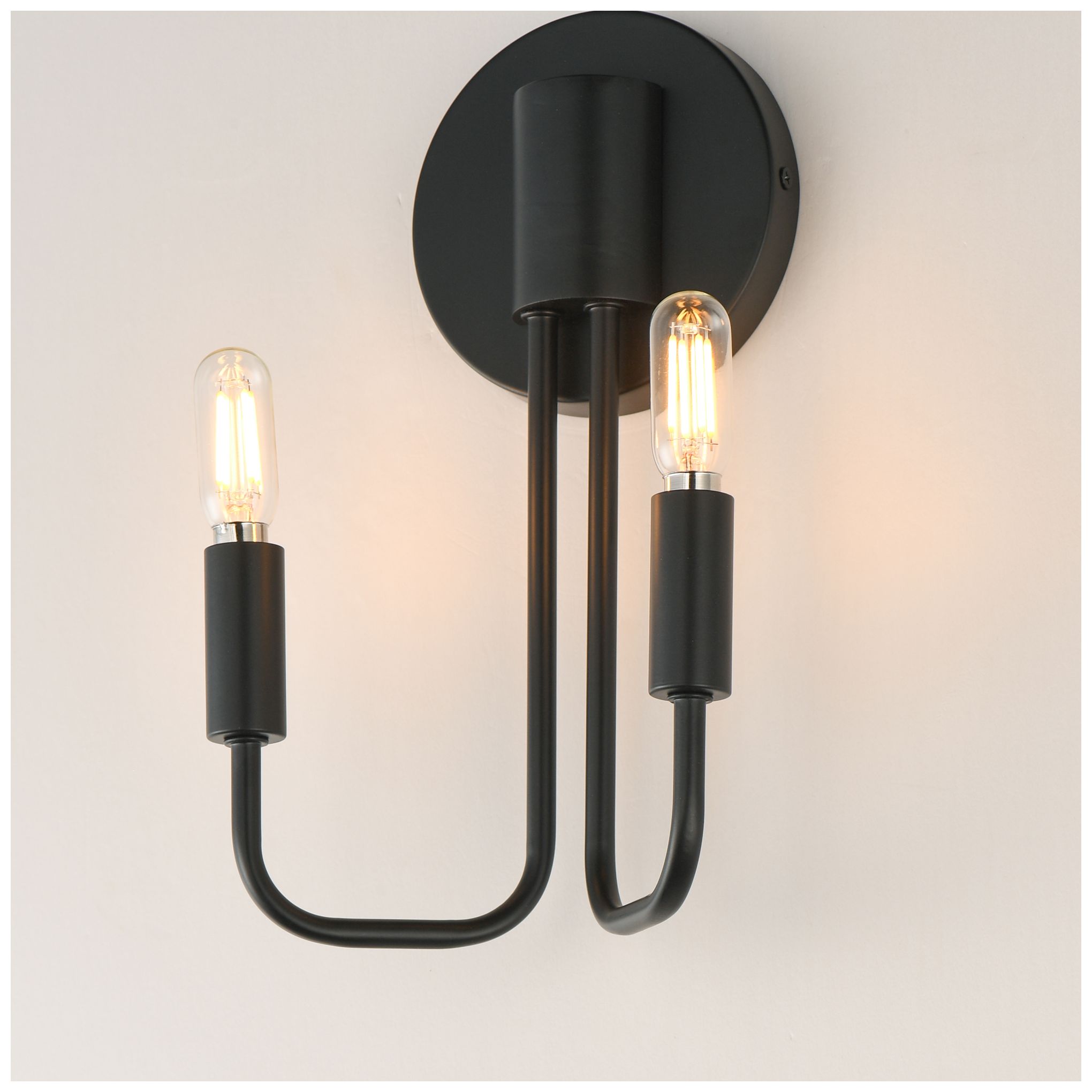 Image 6 Maxim Abner 12" High Black 2-Light Wall Sconce more views