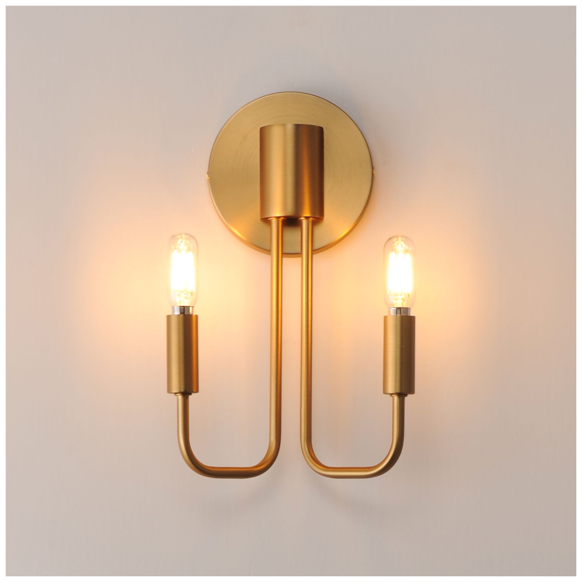 Image 3 Maxim Abner 12" High Natural Aged Brass 2-Light Wall Sconce more views