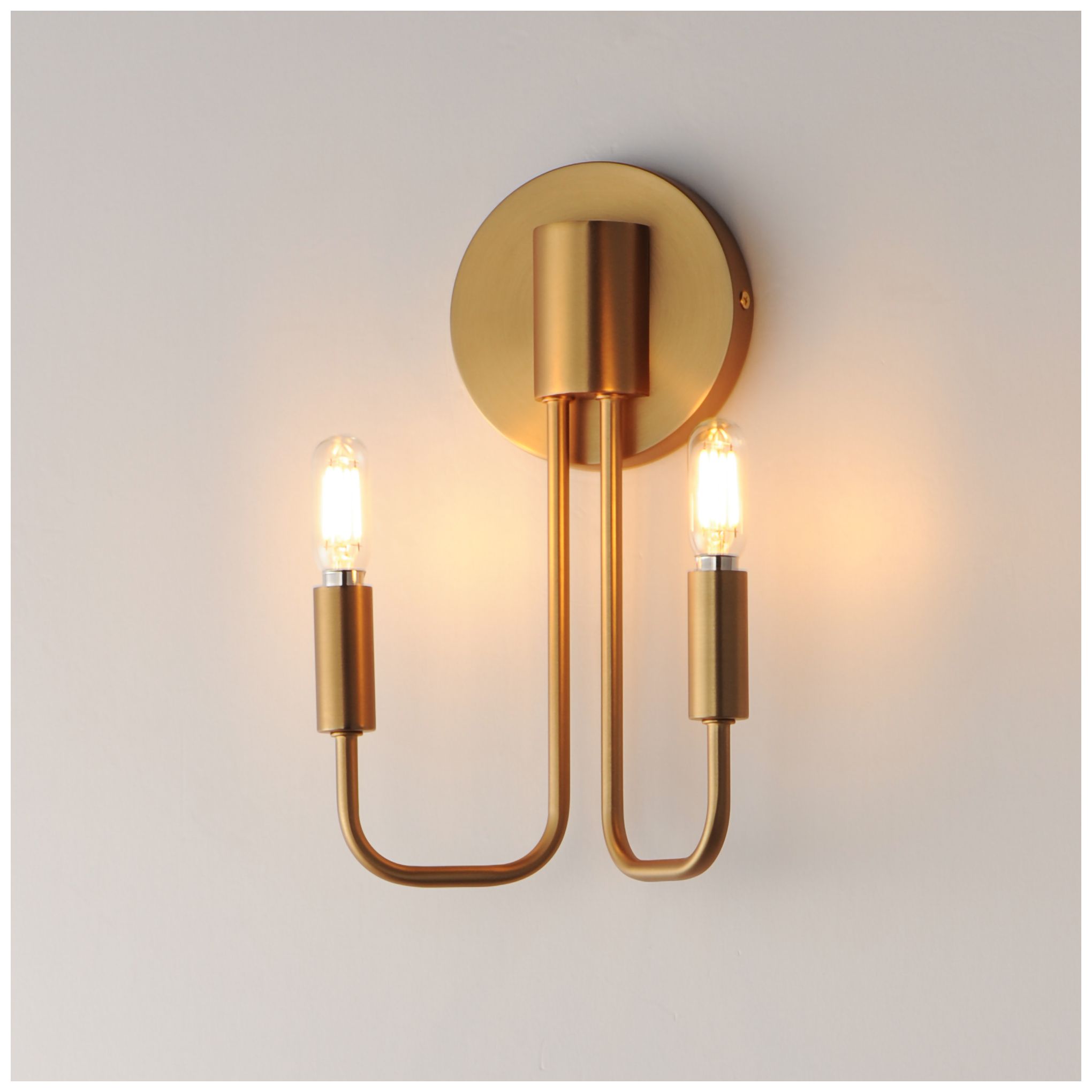 Image 5 Maxim Abner 12" High Natural Aged Brass 2-Light Wall Sconce more views