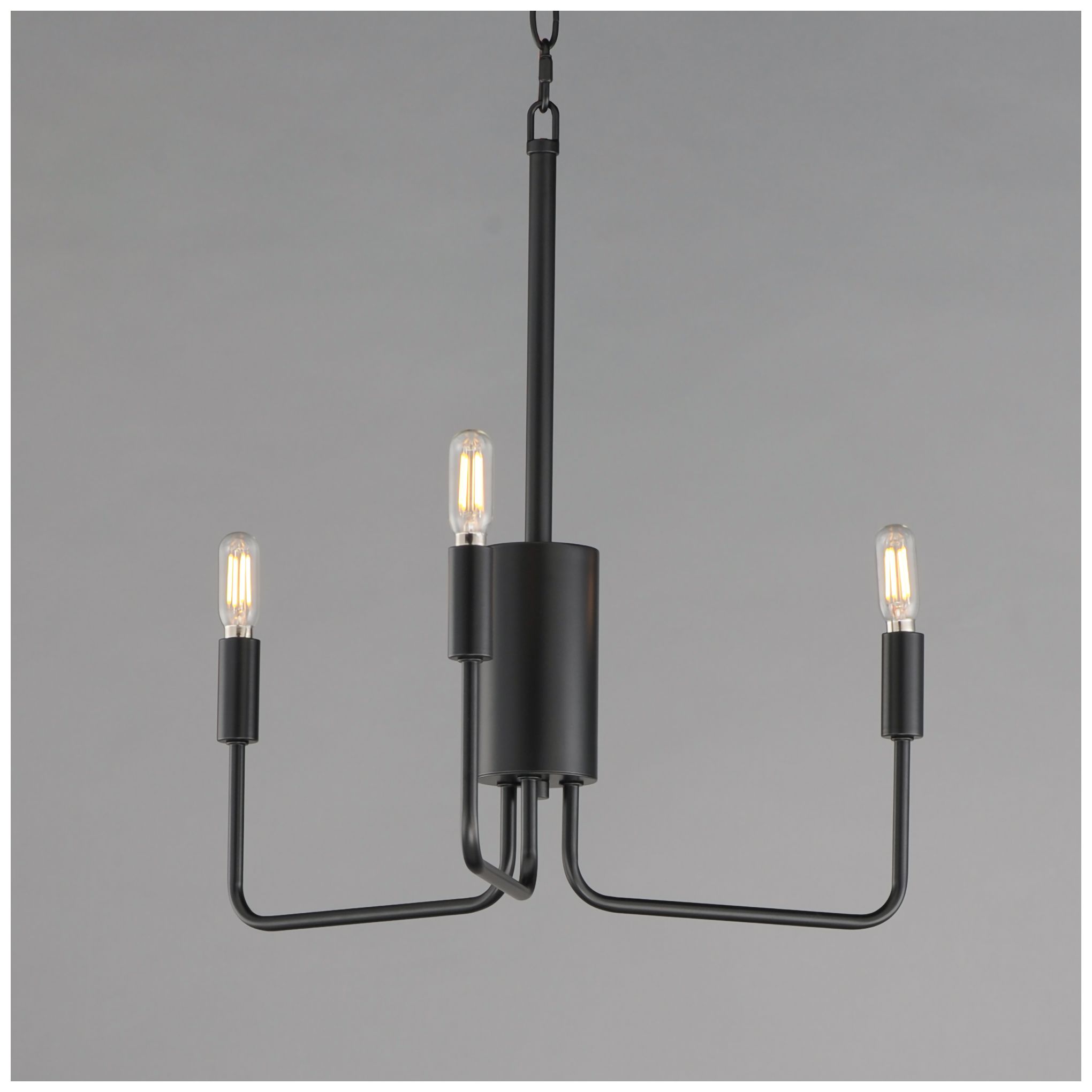 Image 2 Maxim Abner 21" Wide Black 3-Light Chandelier more views