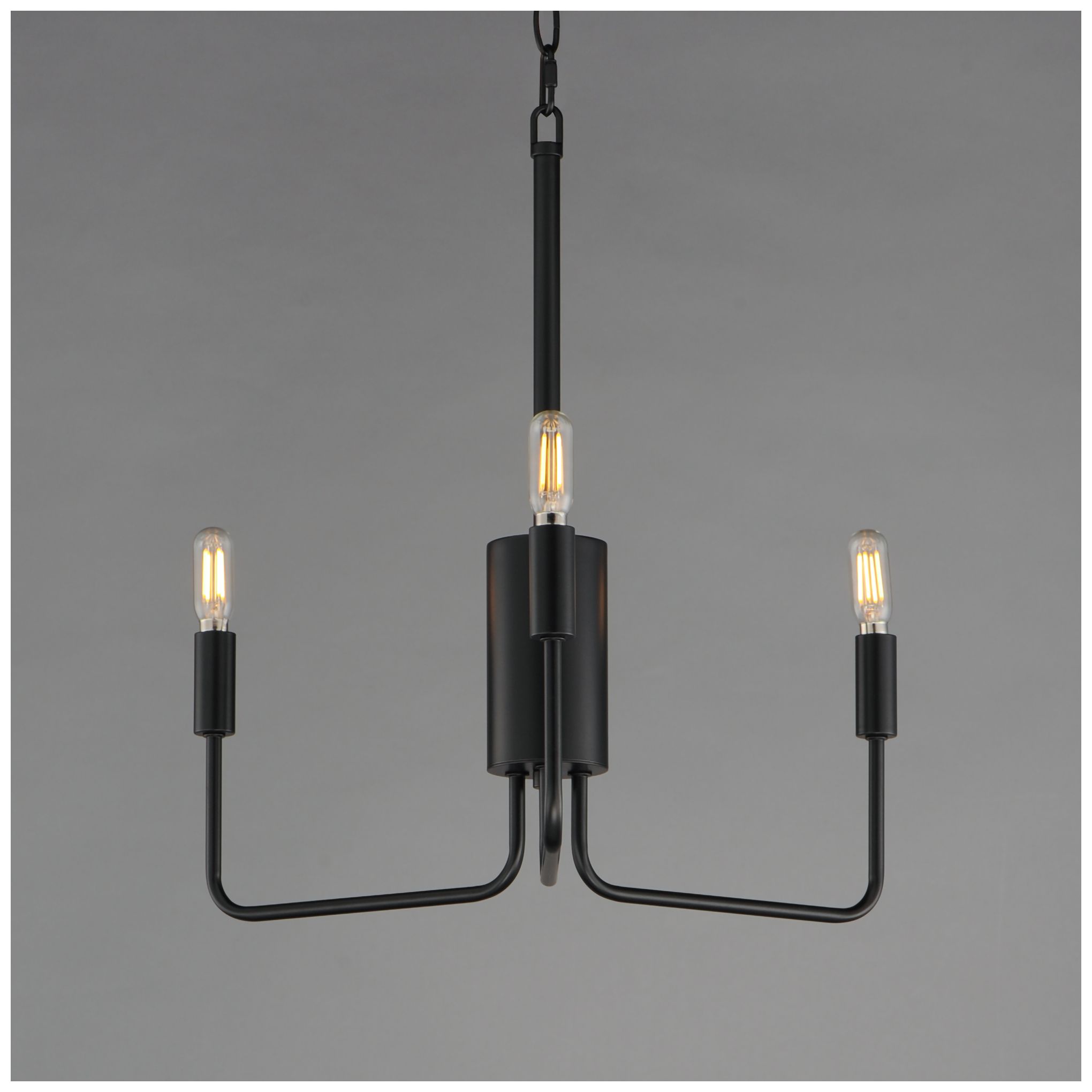 Image 4 Maxim Abner 21" Wide Black 3-Light Chandelier more views