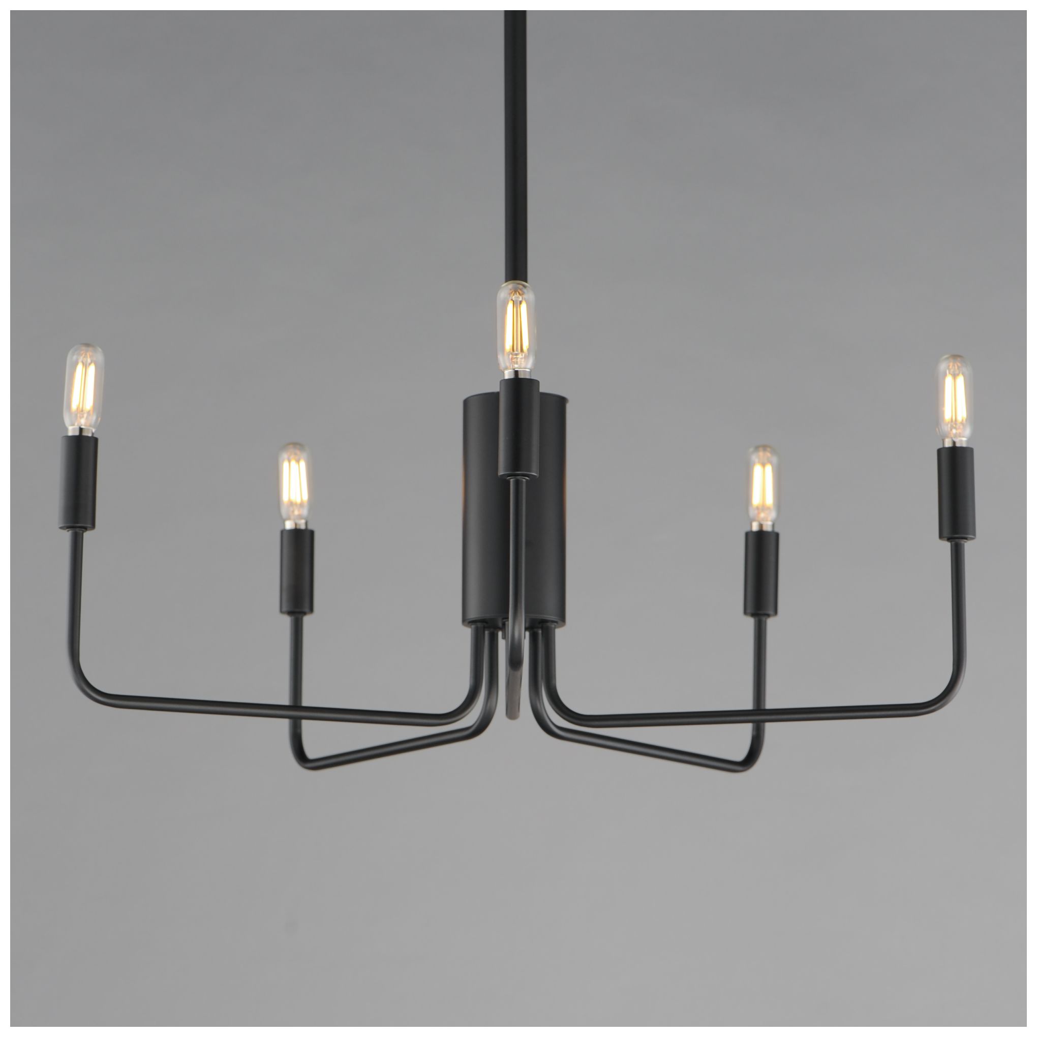 Image 2 Maxim Abner 24" Wide Black 5-Light Chandelier more views