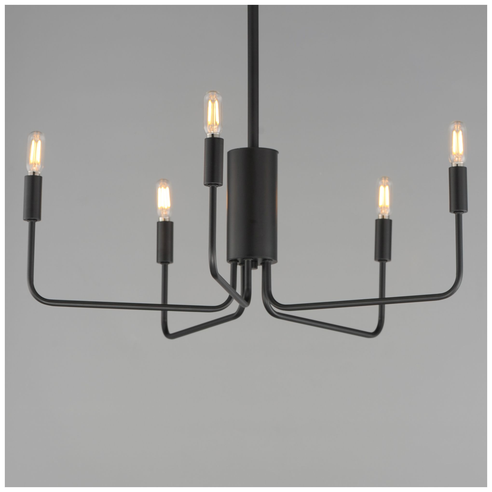 Image 3 Maxim Abner 24" Wide Black 5-Light Chandelier more views