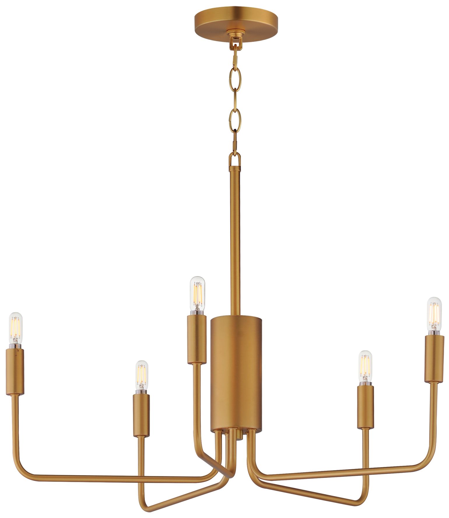 Thumbnail1 of Maxim Abner 24" Wide Natural Aged Brass 5-Light Chandelier