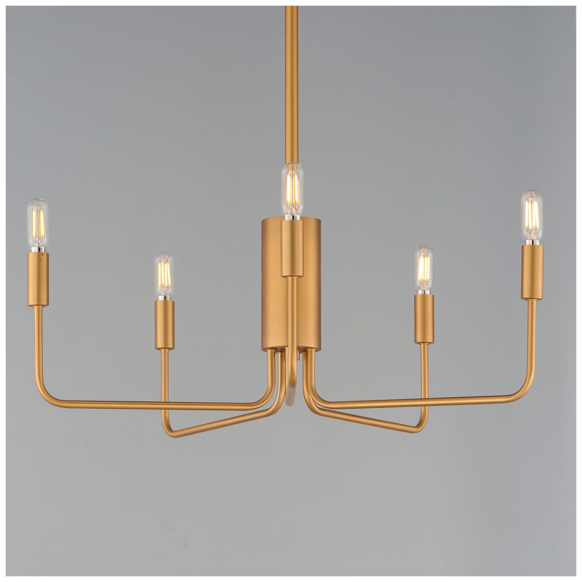 Thumbnail2 of Maxim Abner 24" Wide Natural Aged Brass 5-Light Chandelier more views