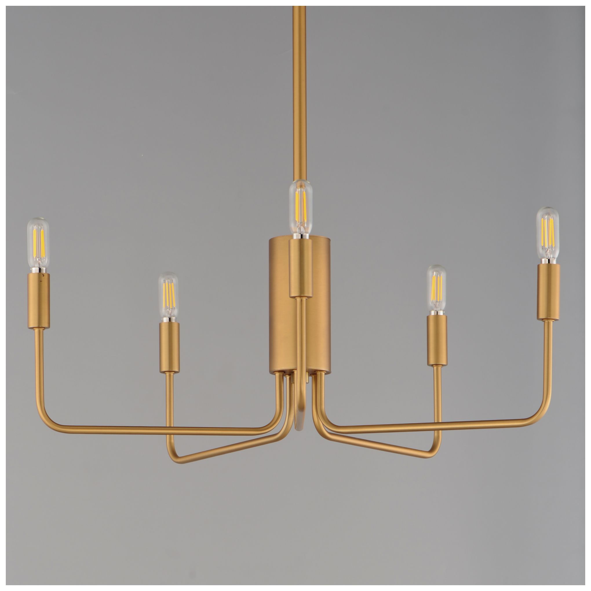 Thumbnail3 of Maxim Abner 24" Wide Natural Aged Brass 5-Light Chandelier more views