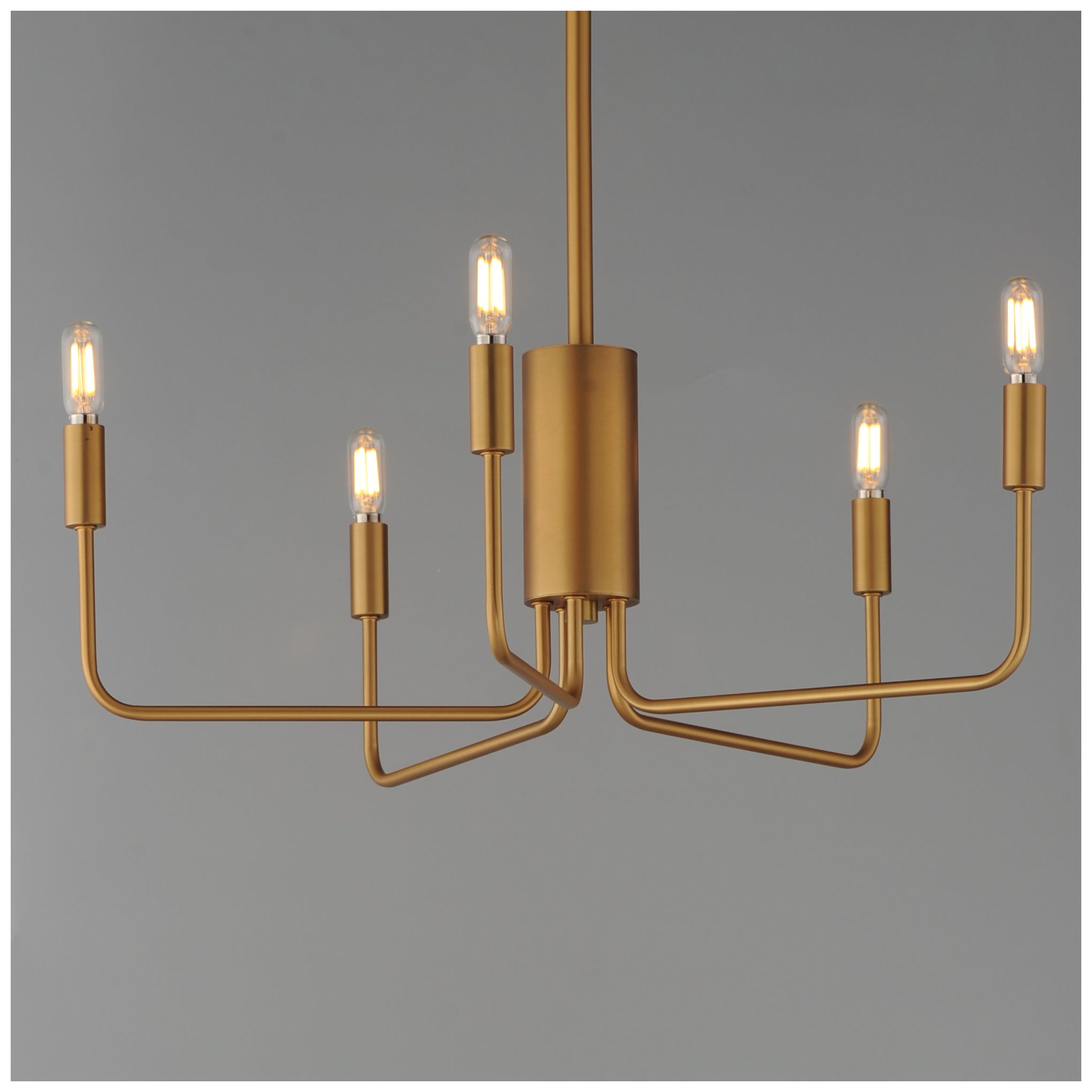 Thumbnail4 of Maxim Abner 24" Wide Natural Aged Brass 5-Light Chandelier more views