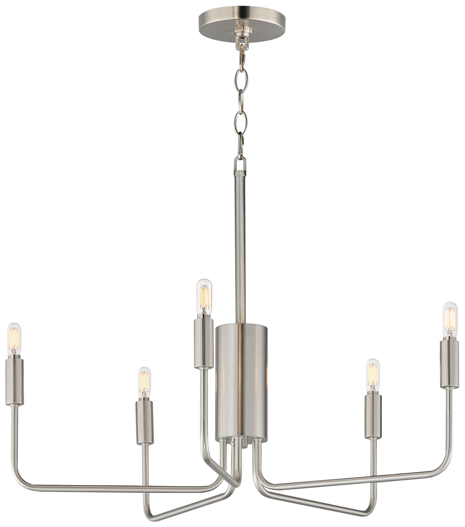 Thumbnail1 of Maxim Abner 24" Wide Satin Nickel 5-Light Chandelier