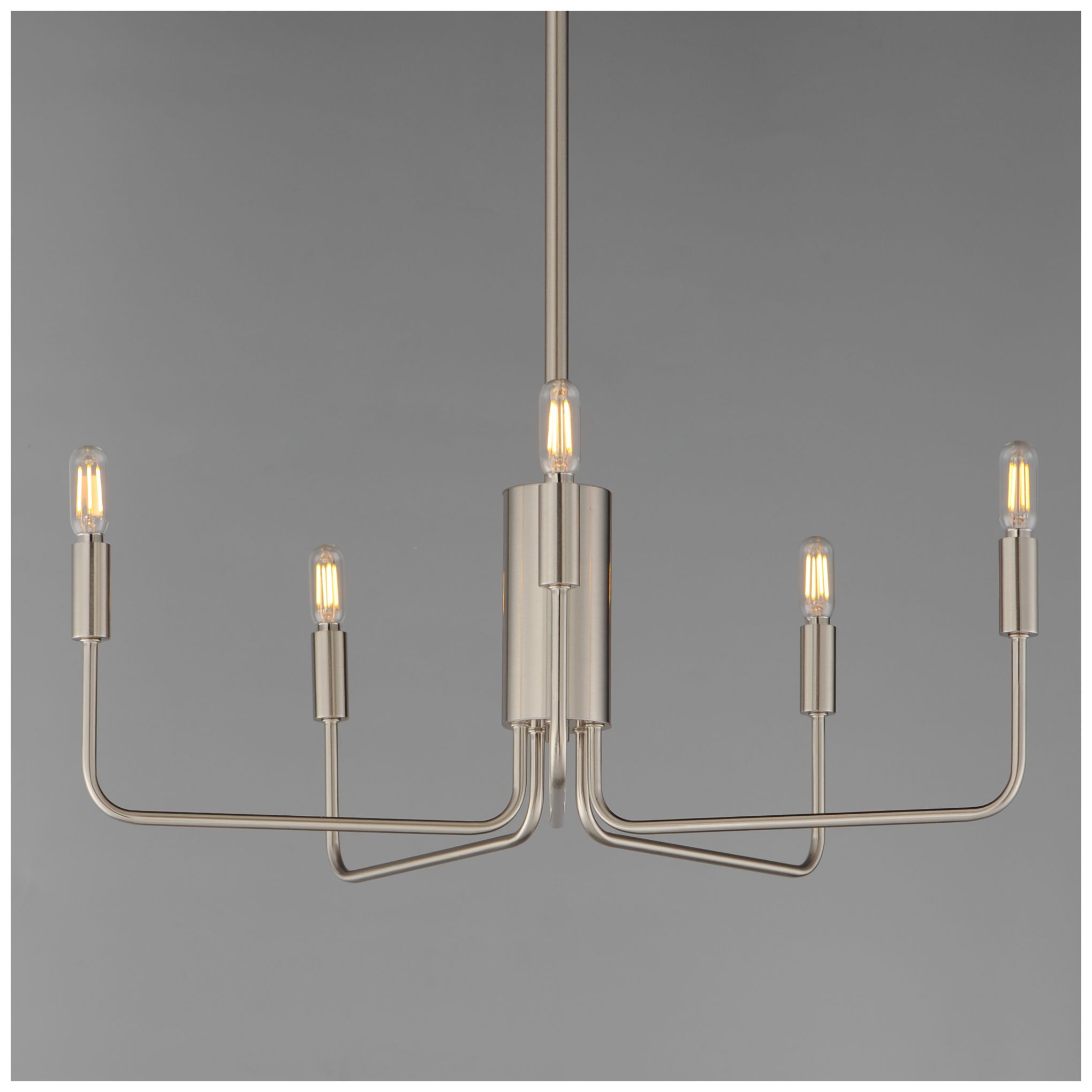 Thumbnail2 of Maxim Abner 24" Wide Satin Nickel 5-Light Chandelier more views