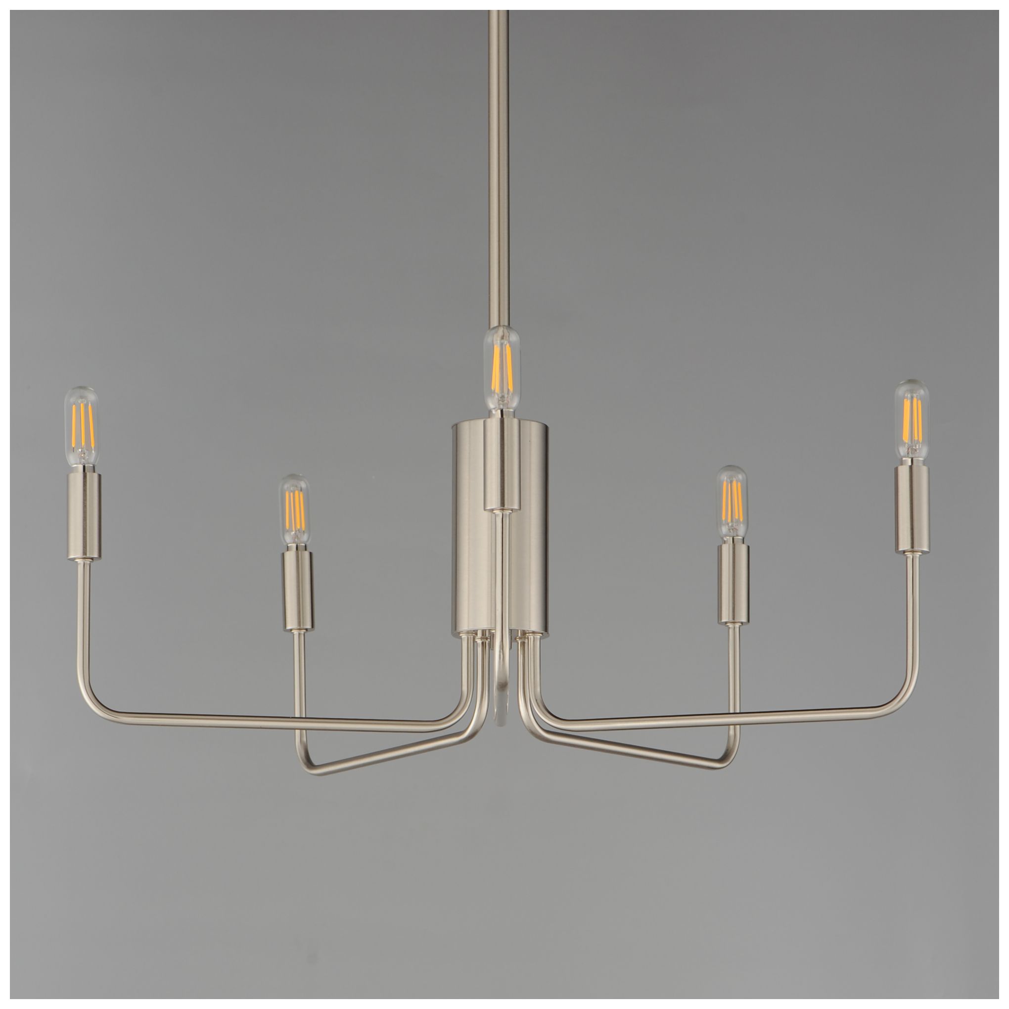 Thumbnail4 of Maxim Abner 24" Wide Satin Nickel 5-Light Chandelier more views